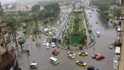غرق شوارع الاسكندرية بمياه الأمطار.jpg